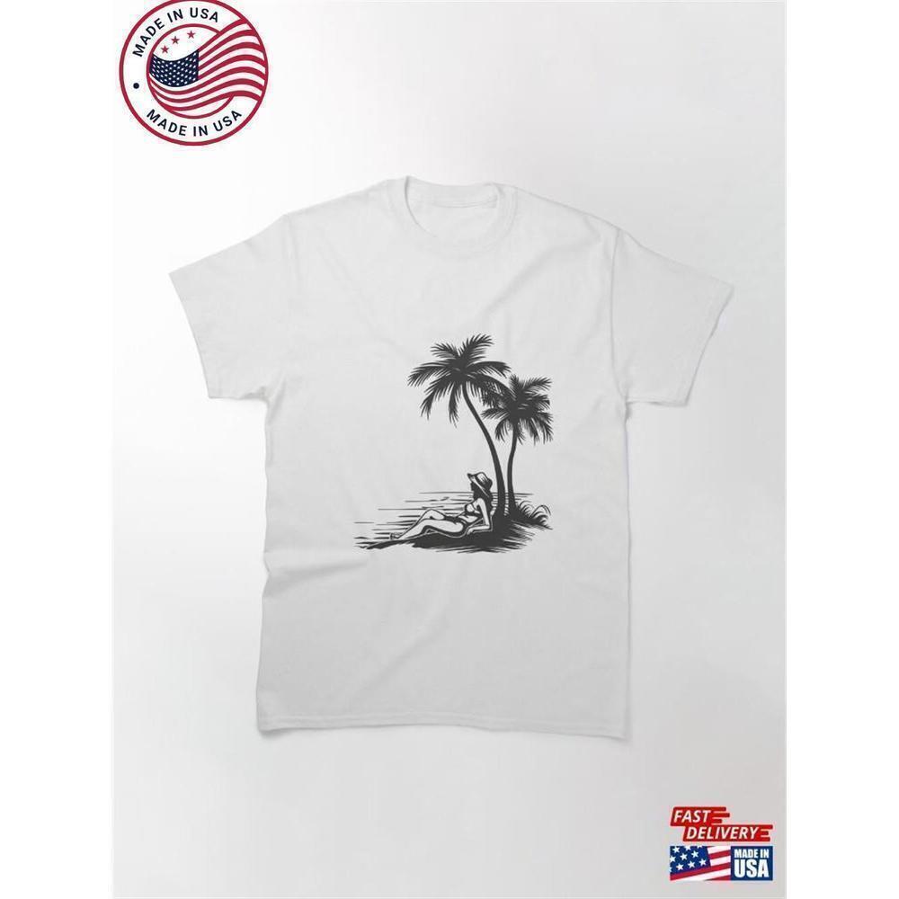 Tranquil Beach Silhouette Classic Unisex TShirt